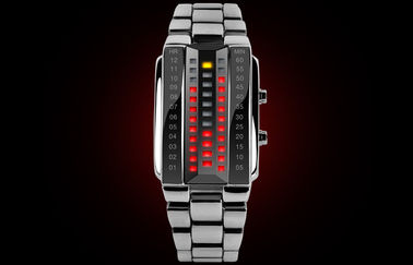 Het unisex- 3D LEIDENE Horloge paste Zwart Legerings Digitaal Polshorloge aan