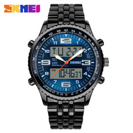 Het zwarte LCD Horloge van de Metaalriem