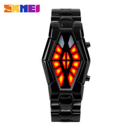 Heet de Riemhorloge van het Rood lichtmetaal, Mensen Bedrijfspolshorloge SKMEI