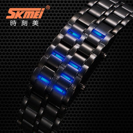 Van het de Bandhorloge van het douanemetaal van het Ijzersamoeraien Blauw Geleid de Armbandhorloge voor Mensen