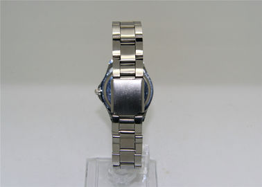 Rond legeringsgeval Dame Metal Strap Watch Japan analoge Beweging 3 ogenontwerp