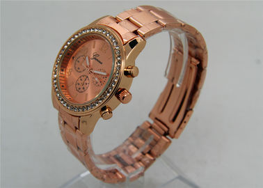 Nam het gouden Horloge van de Metaalriem/Analoog Waterdichte Kwartshorloge 1ATM toe