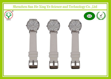 Witte Horlogeband 1 - 3 ATM-Horloges van de Siliconeriem voor Damesembleem Debossed
