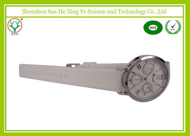 Witte Horlogeband 1 - 3 ATM-Horloges van de Siliconeriem voor Damesembleem Debossed
