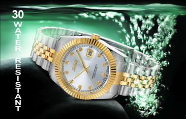De heetste van het het Roestvrije staalkwarts van Paarvogue Gouden Horloges Japan Movts met Beste Giften Verpakking
