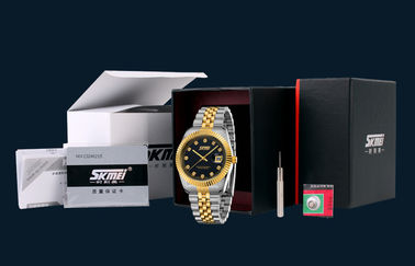 De heetste van het het Roestvrije staalkwarts van Paarvogue Gouden Horloges Japan Movts met Beste Giften Verpakking