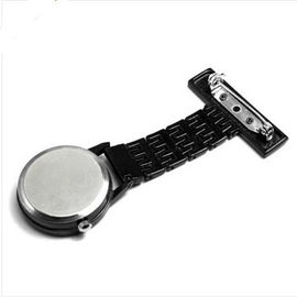 Buitensporig Zwart Stainess-de Verpleegsterszakhorloge/Gel van het Staalkwarts met embleemdruk