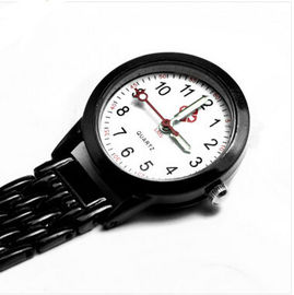 Buitensporig Zwart Stainess-de Verpleegsterszakhorloge/Gel van het Staalkwarts met embleemdruk