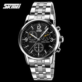 Elegant Horloge 50m van het Roestvrij staalkwarts Water Bestand voor Bedrijfsmensen