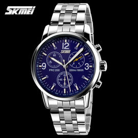 Elegant Horloge 50m van het Roestvrij staalkwarts Water Bestand voor Bedrijfsmensen