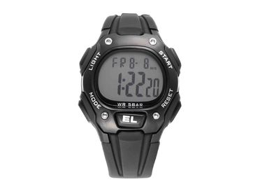 Zwart Waterdicht de Sporthorloge van Pu voor de Mens, het Horloge van de Mijnherenchronograaf