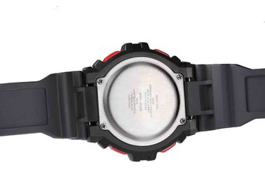 Zwart de Bewegingslcd van Japan Waterdicht Sporthorloge met Gr Backlight/ABS Geval