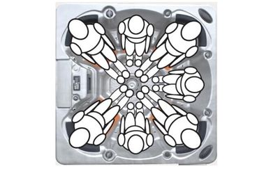 Openluchtjacuzzier Whirlpools Massage Spa/Party SPA Materiaalfor7 Volwassenen