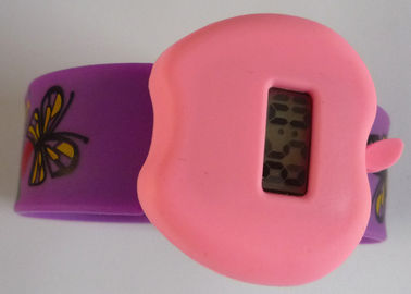 Apple zaak paarse klap armband Silicone armband horloges met precieze Quartz uurwerk