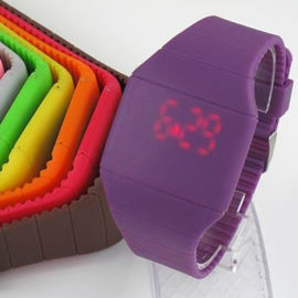 Het gele van het de Sportensilicone van Mannen/van Vrouwen de Manchet Digitale LEIDENE Aanrakingsscherm