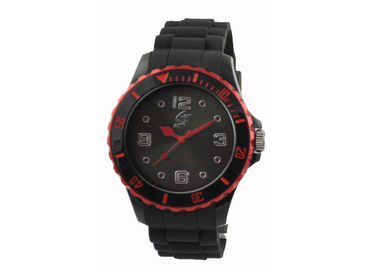 Unisex-Horloge Drie van de Siliconemanchet Parelband met Zilver op Aantal