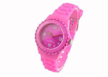 Unisex-Horloge Drie van de Siliconemanchet Parelband met Zilver op Aantal