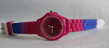 Het tiener van het de Manchethorloge van het Rozen Rode Silicone Horloge van de het Gezichtsbevordering Kleine Ronde voor Meisjes