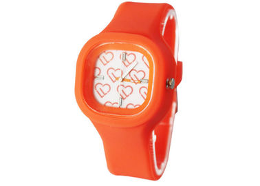 Het Horloge van de het Siliconemanchet van de Removeablegelei met Roestvrij staalrug