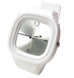 Vierkant de armbandhorloge waterdichte 3ATM van het Geleisilicone voor Grote meisjes -