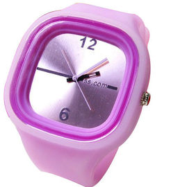 Vierkant de armbandhorloge waterdichte 3ATM van het Geleisilicone voor Grote meisjes -