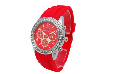 Het rode Horloge van de Siliconemanchet