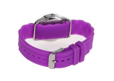 Geleidiamant Dame Silicone Wristband waterdicht Watches, de Roze Riem van Hermosa