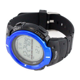 Rond Gezichts Multifunctioneel Digitaal Horloge met Chronometerklokkengelui en de Achter Lichte Riem van 5ATM TPU