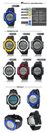 Rond Gezichts Multifunctioneel Digitaal Horloge met Chronometerklokkengelui en de Achter Lichte Riem van 5ATM TPU