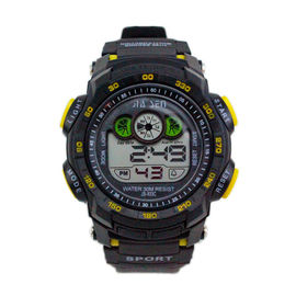 De Horloges van eenvoudige Zwarte Sport Multifunctionele Digitale Mensen 3 Waterdichte ATM