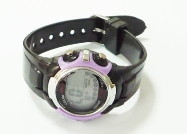 Zwarte digitale Silicone Jelly Watch / EL sporthorloge / multifunctionele digitale Watch 3ATM