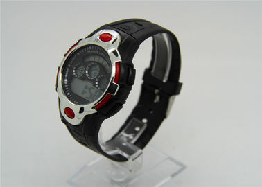 Multifunctioneel digitaal sportenhorloge met de plastic riem van glaspvc