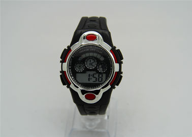 Multifunctioneel digitaal sportenhorloge met de plastic riem van glaspvc